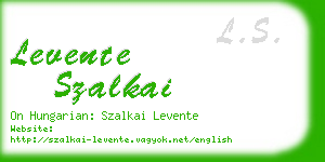 levente szalkai business card